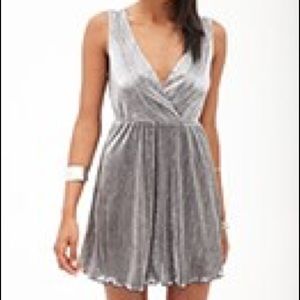Silver Metallic Forever 21 Dress